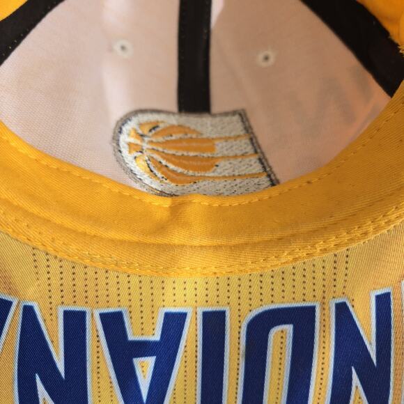 Indiana Pacers NBA Adidas Yellow Baseball Youth Cap Hat Snapback OSFA - Picture 8 of 10